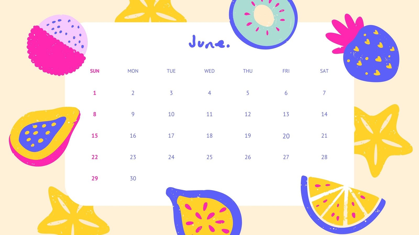 Canva June 2025 Calendar