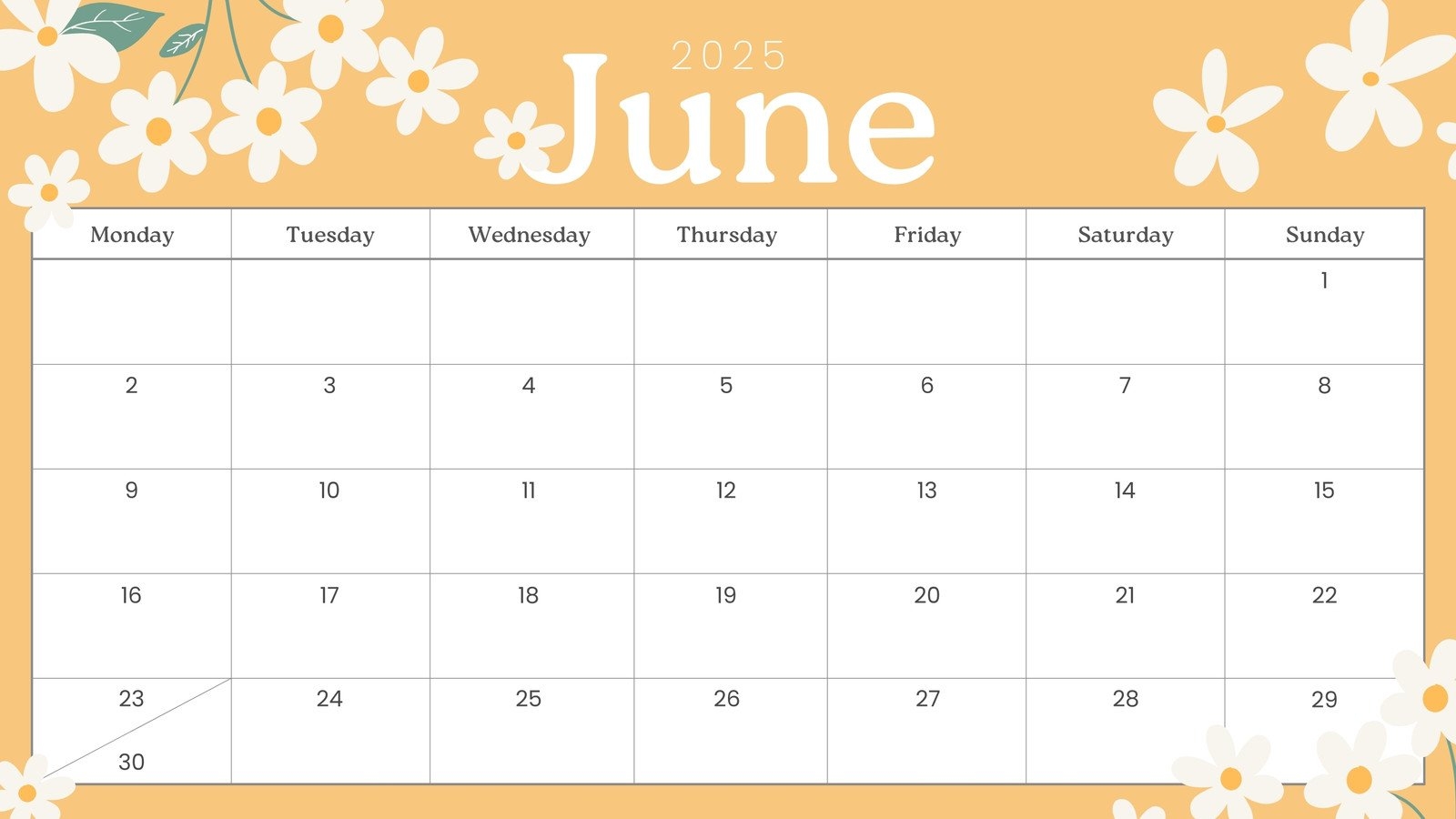 June 2025 Calendar In Word