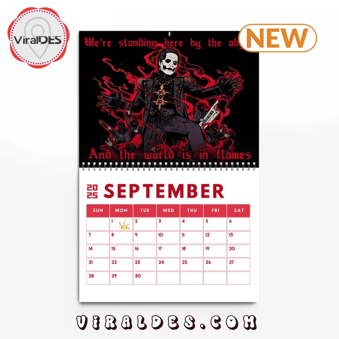 Ghost Rock Band 2025 New Year Calendar Viraldes Store