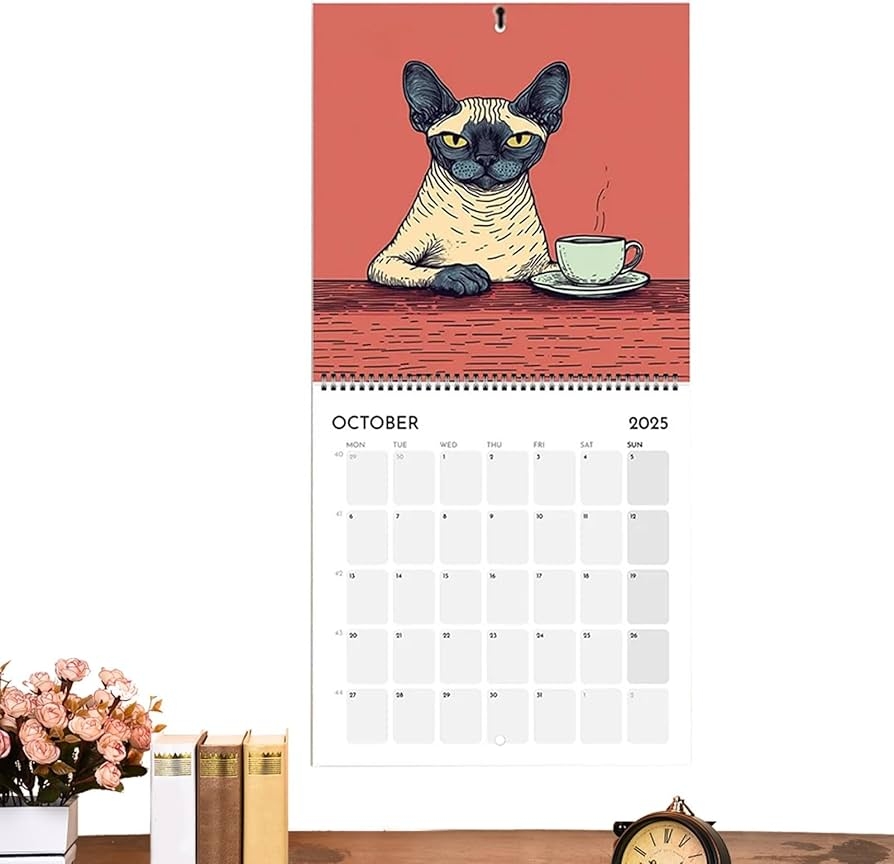 Hangable Funny Cat Calendar Cats Wall Calendar 2025 Cats Chillin With Coffee Wall Calendar 2025 Cats Chillin With Coffee 2025 Calendar Funny Coffee Cats Wall Calendar 2025 Planner Amazon co uk Stationery U0026 Office Supplies