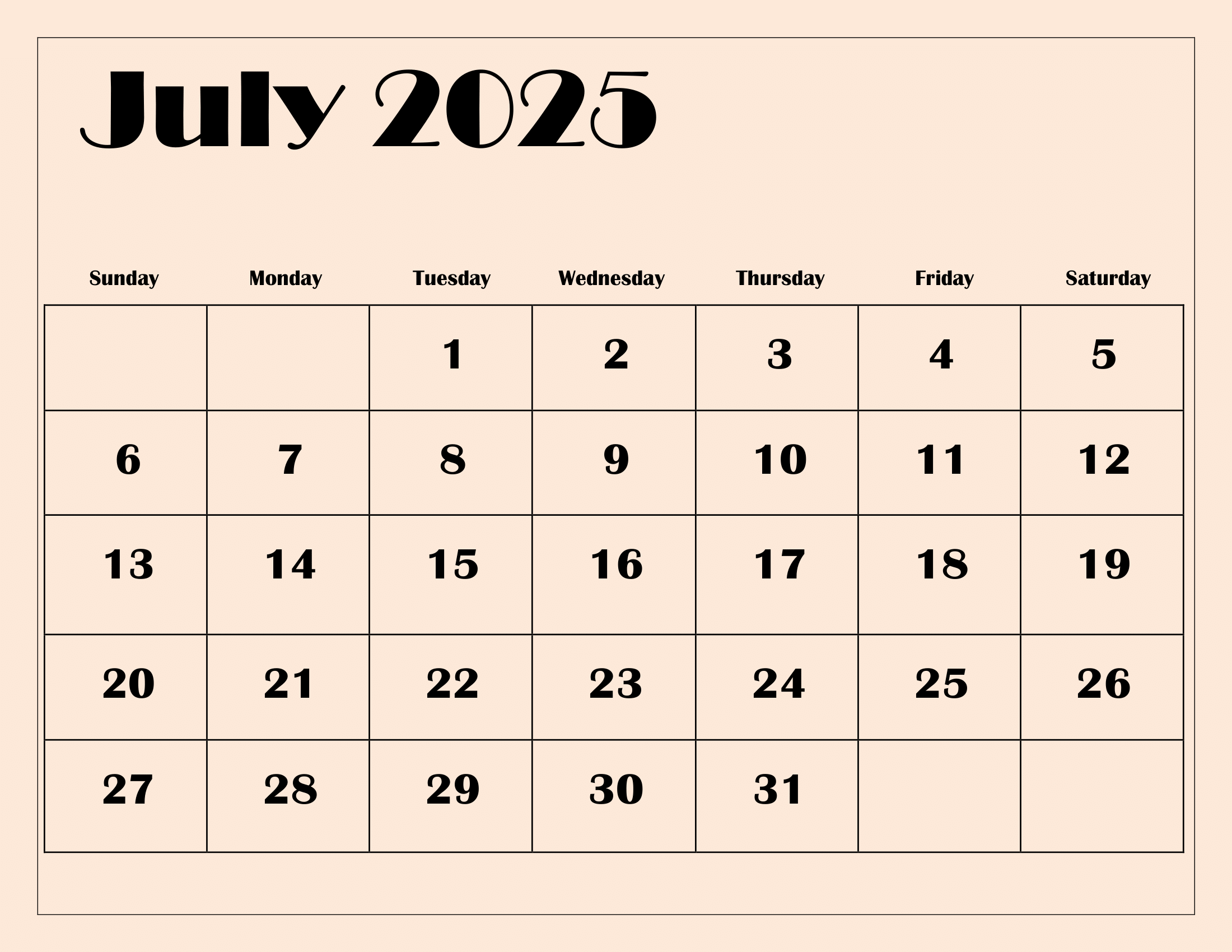 Calendar Events In July 2025