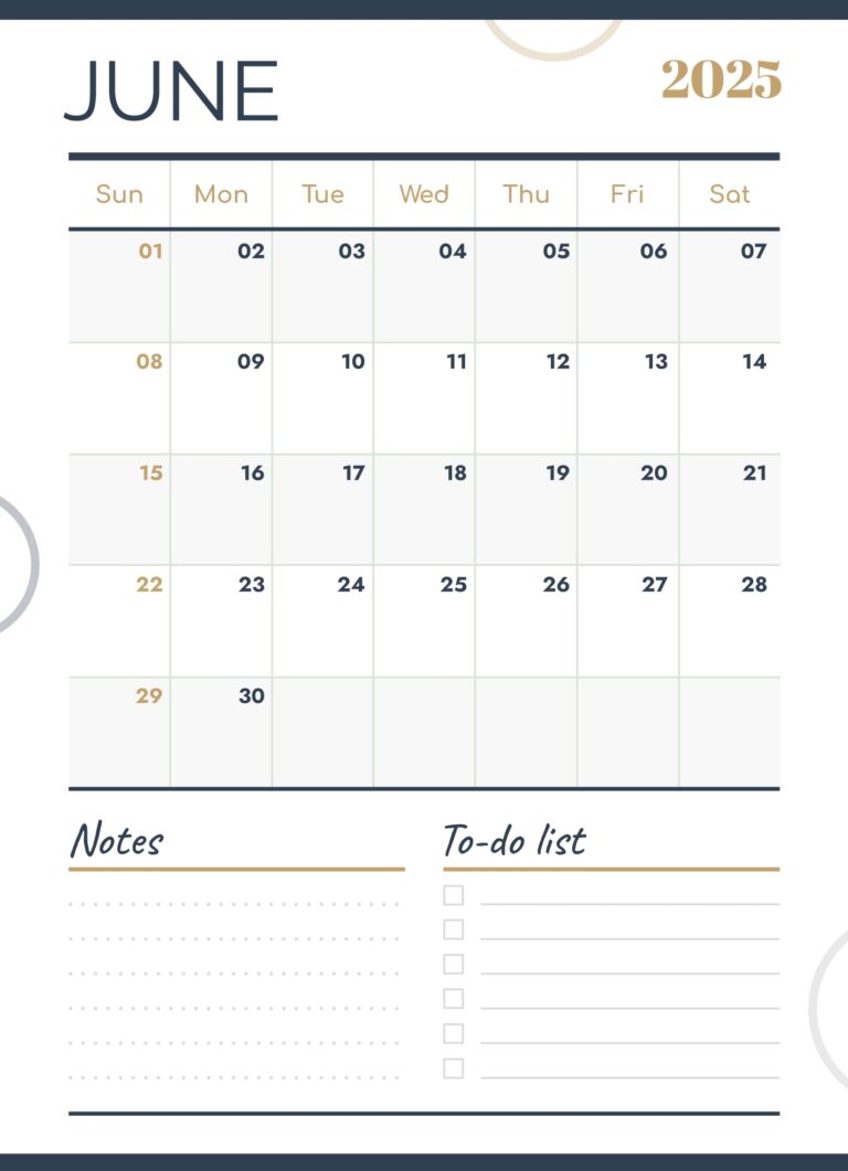 June 2025 Calendar Free Google Docs Template Gdoc io