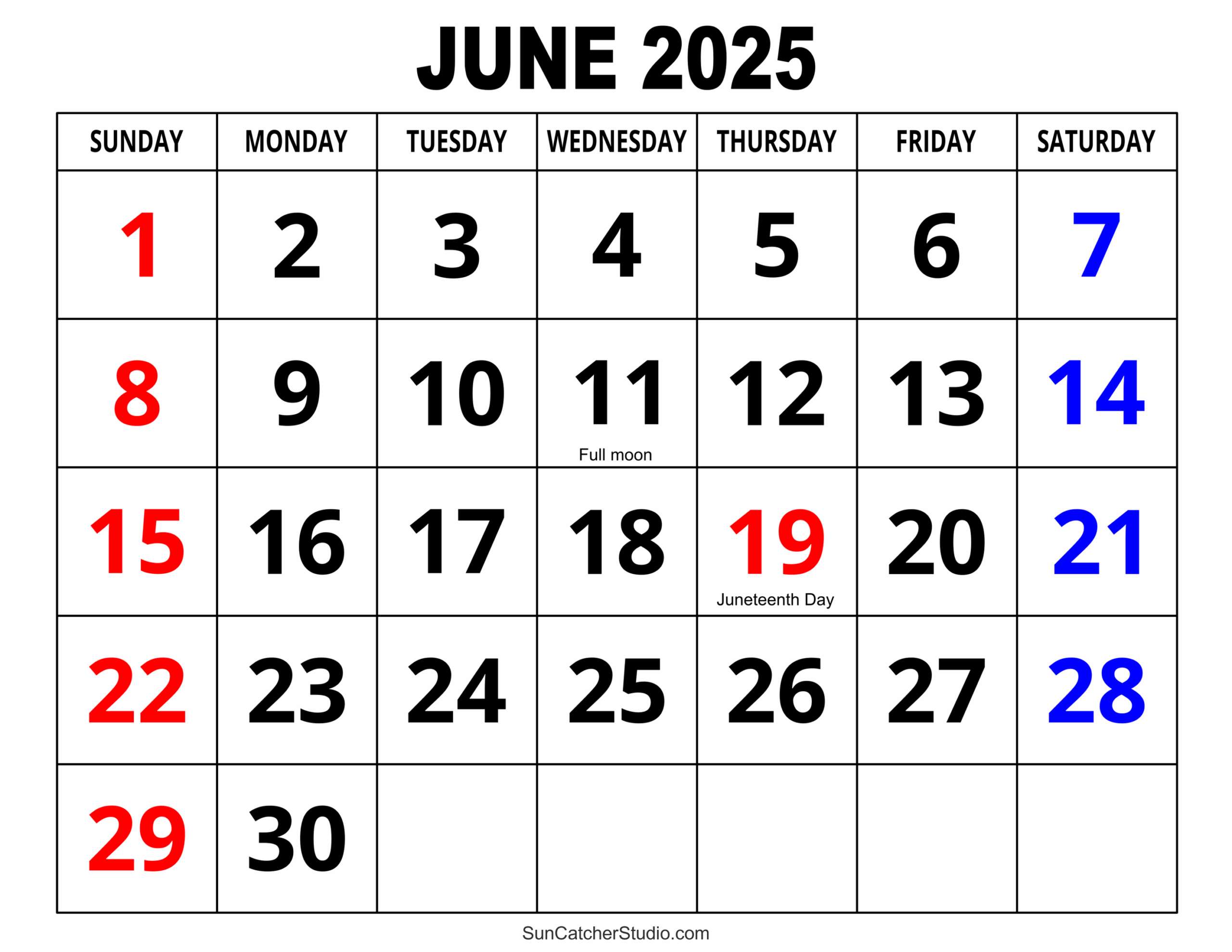 Pdf June 2025 Calendar