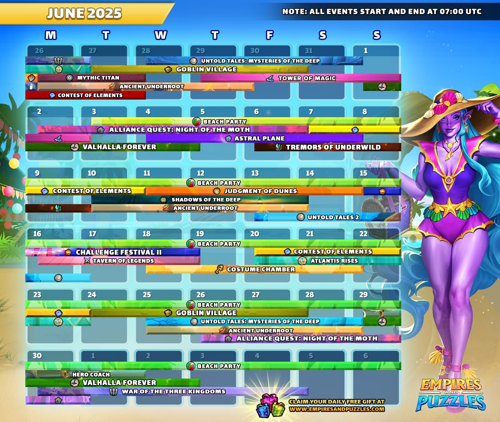 June 2025 Calendar Of Events Empires U0026 Puzzles