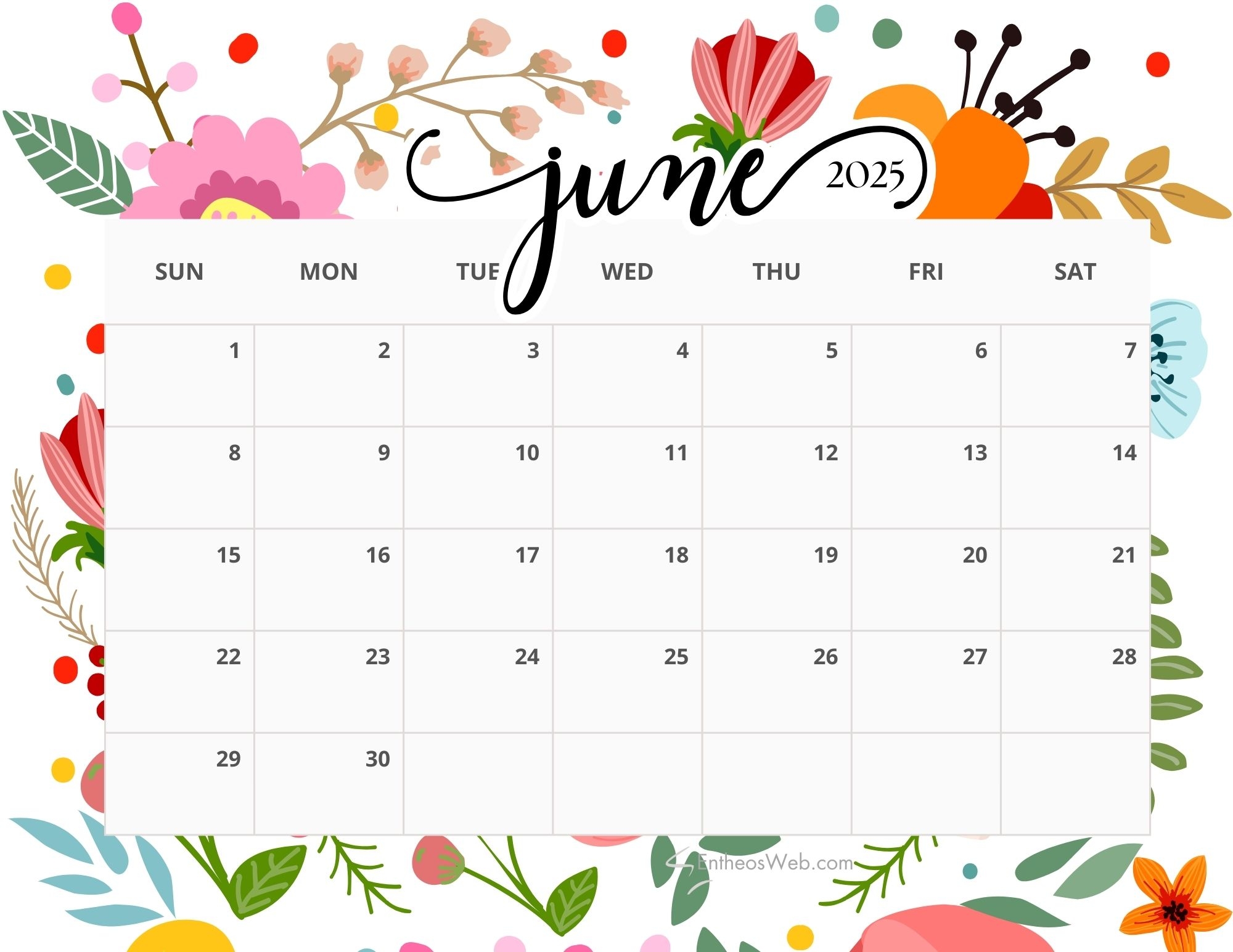 Content Calendar June 2025