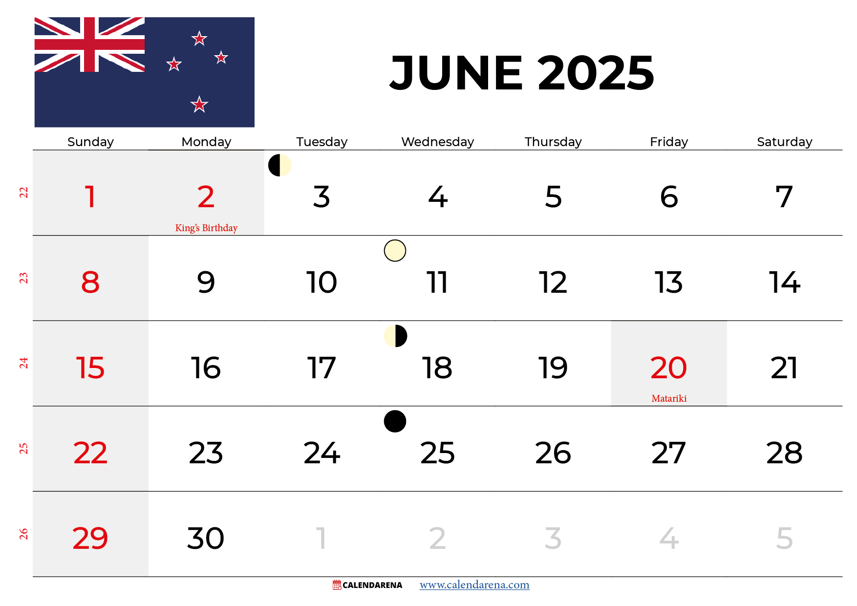 June 2025 Calendar With Holiday