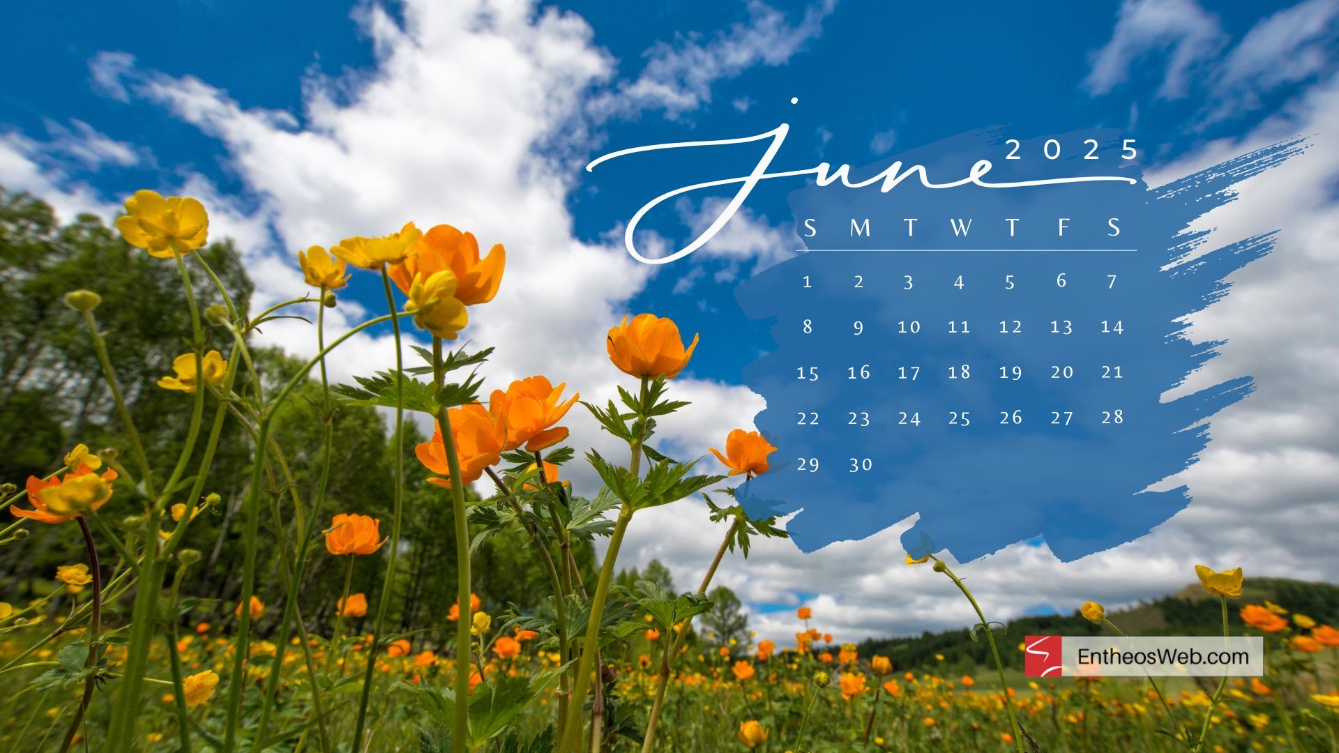 June Calendar Desktop Wallpaper Background EntheosWeb