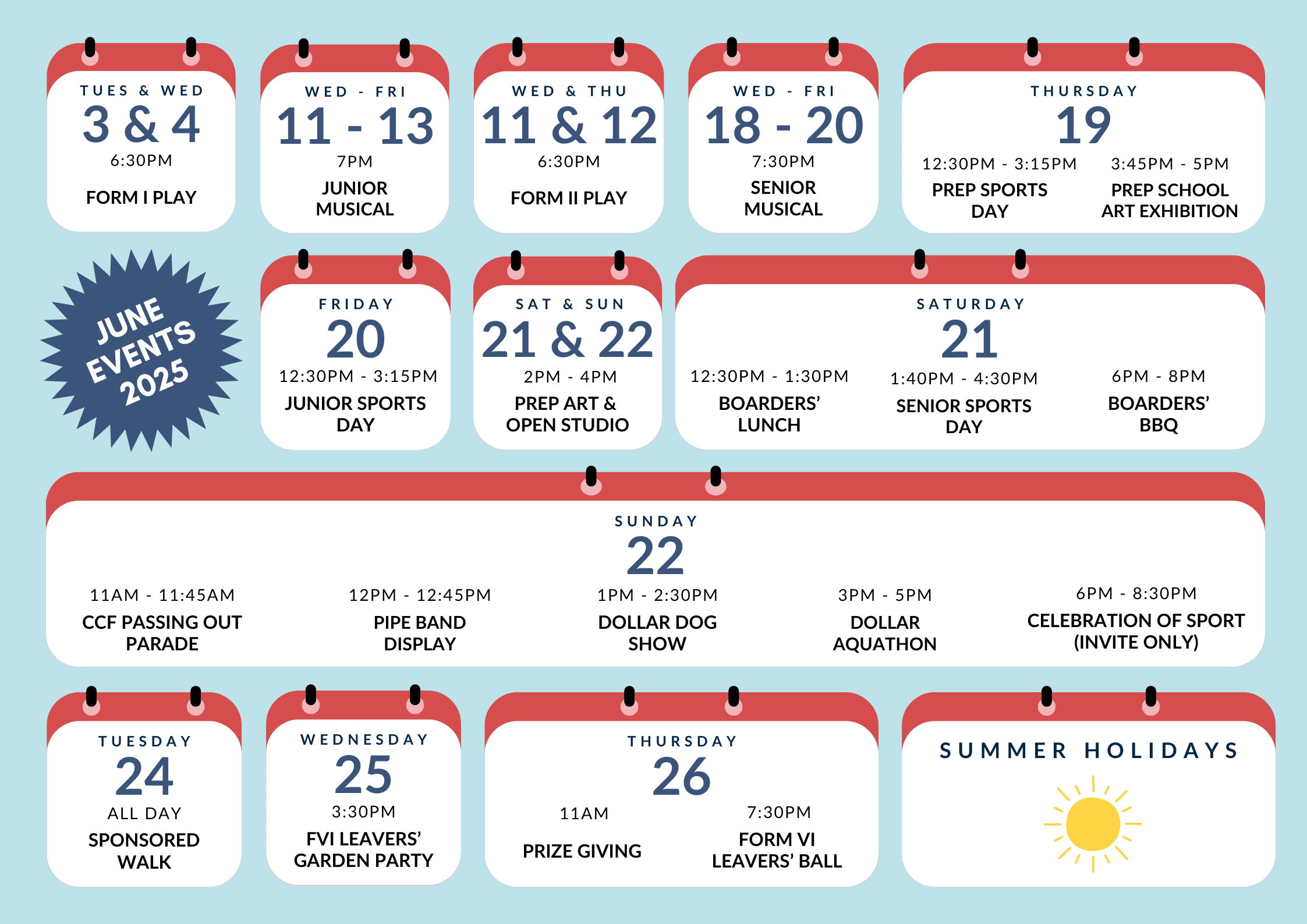 June Events 2025 Dollar Academy