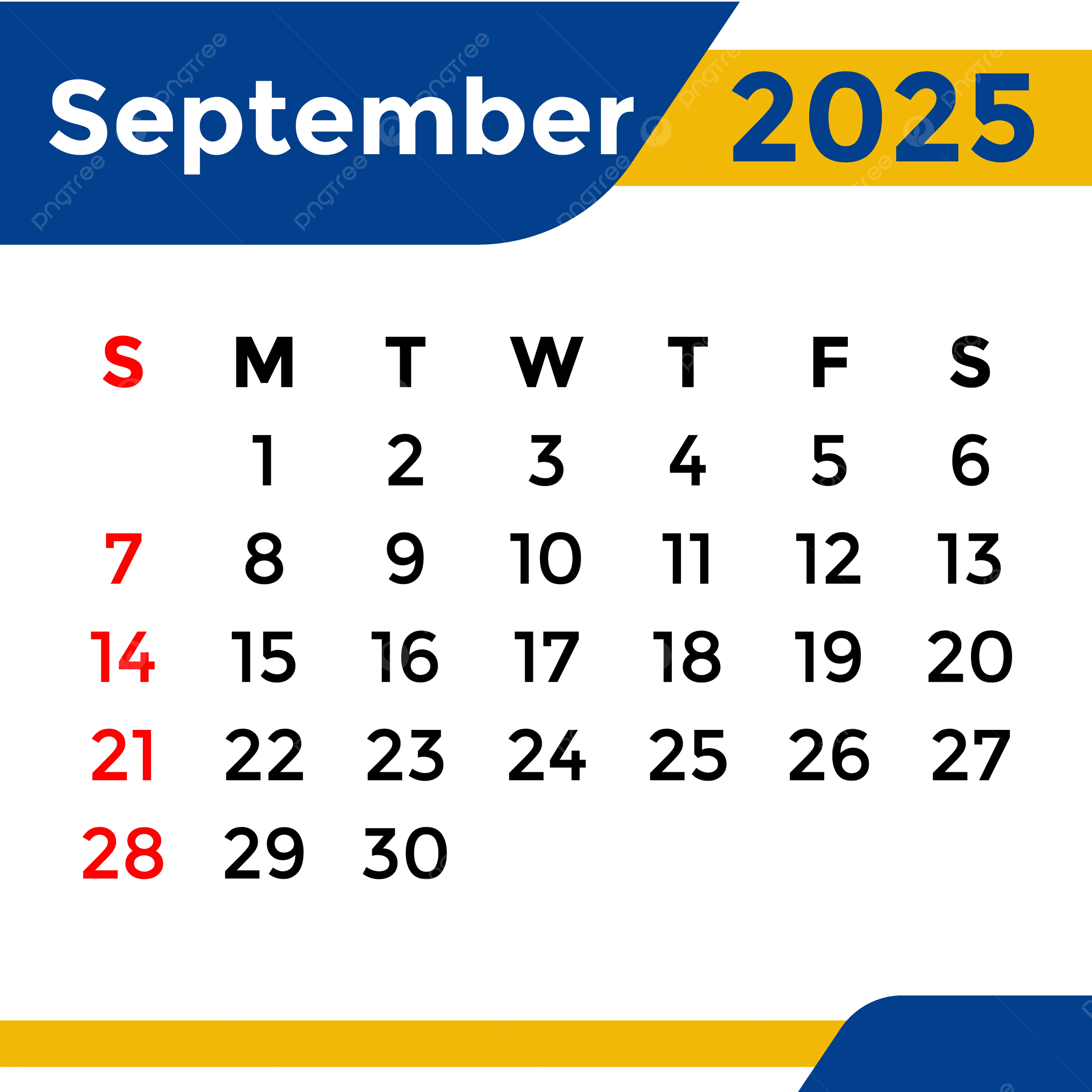 September 2025 Calendar.