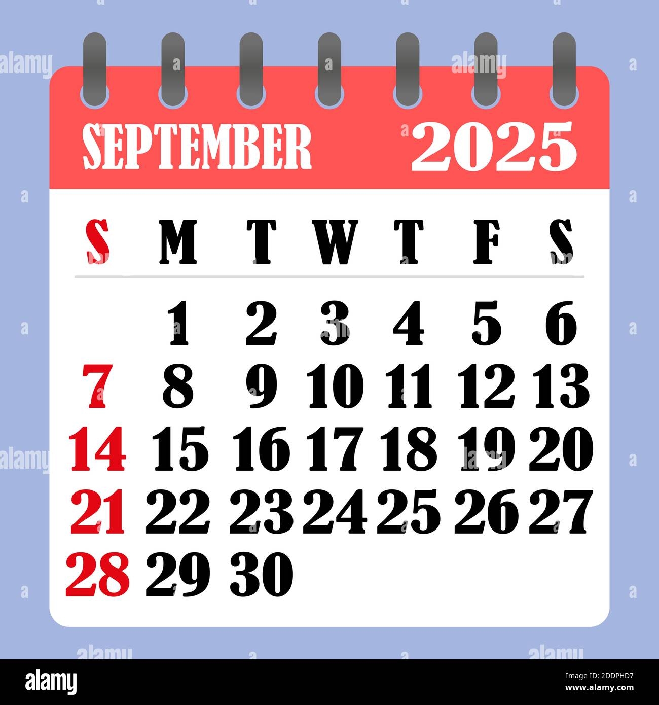 Calendar Image September 2025