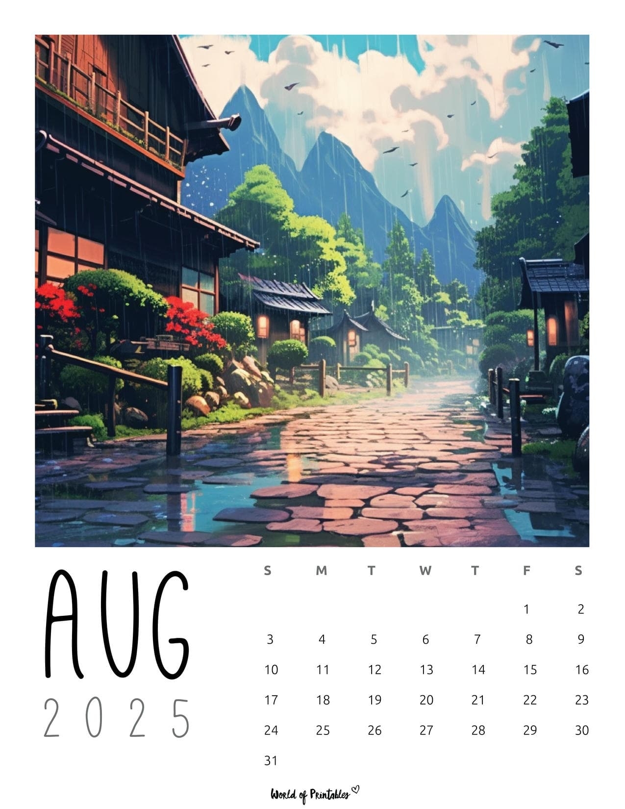 Lofi Anime Calendars For 2025 World Of Printables