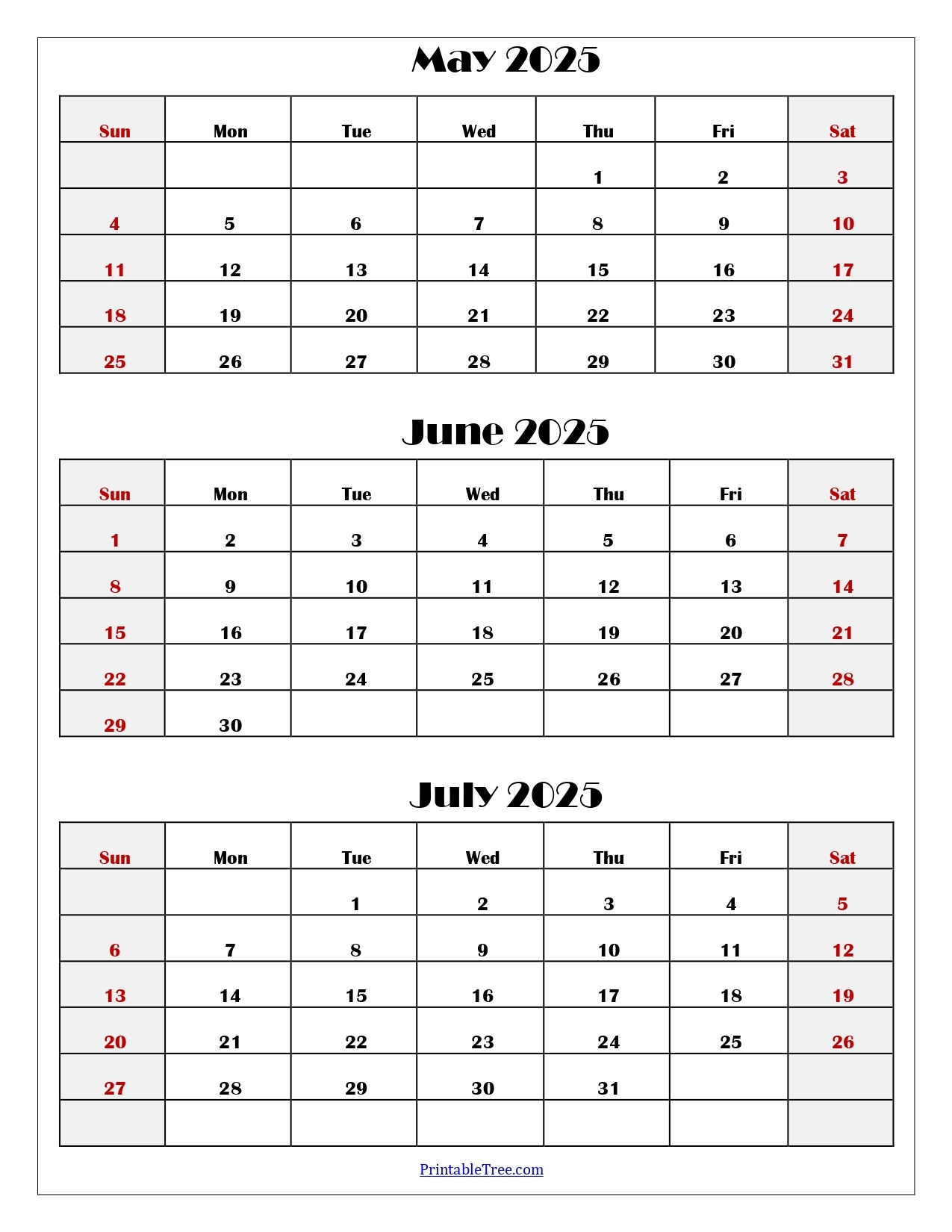 July 2023 Thru June 2025 Calendar