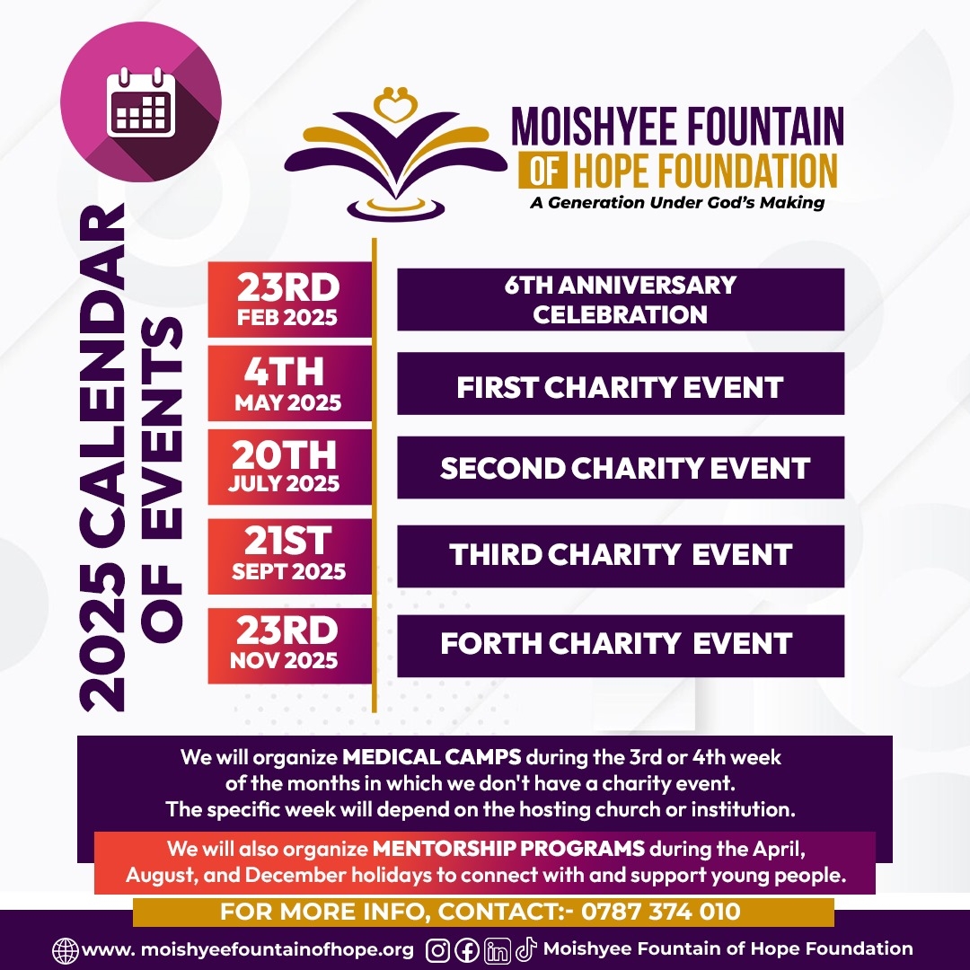 Moishyee Fountain Of Hope Foundation 2025 Calendar Of Events Moishyee Fountain Of Hope Foundation