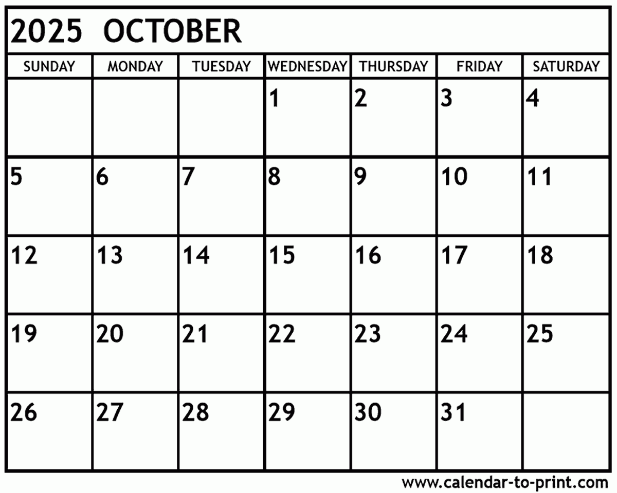 Calendar September 2025 October 2025