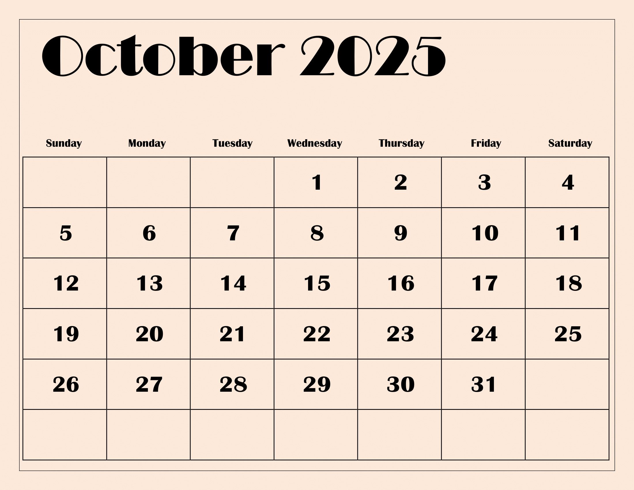 Wiki Calendar October 2025