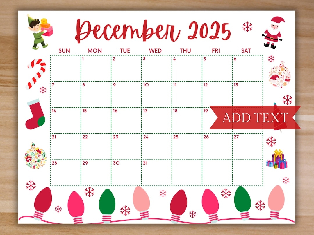 Starfall Calendar December 2025