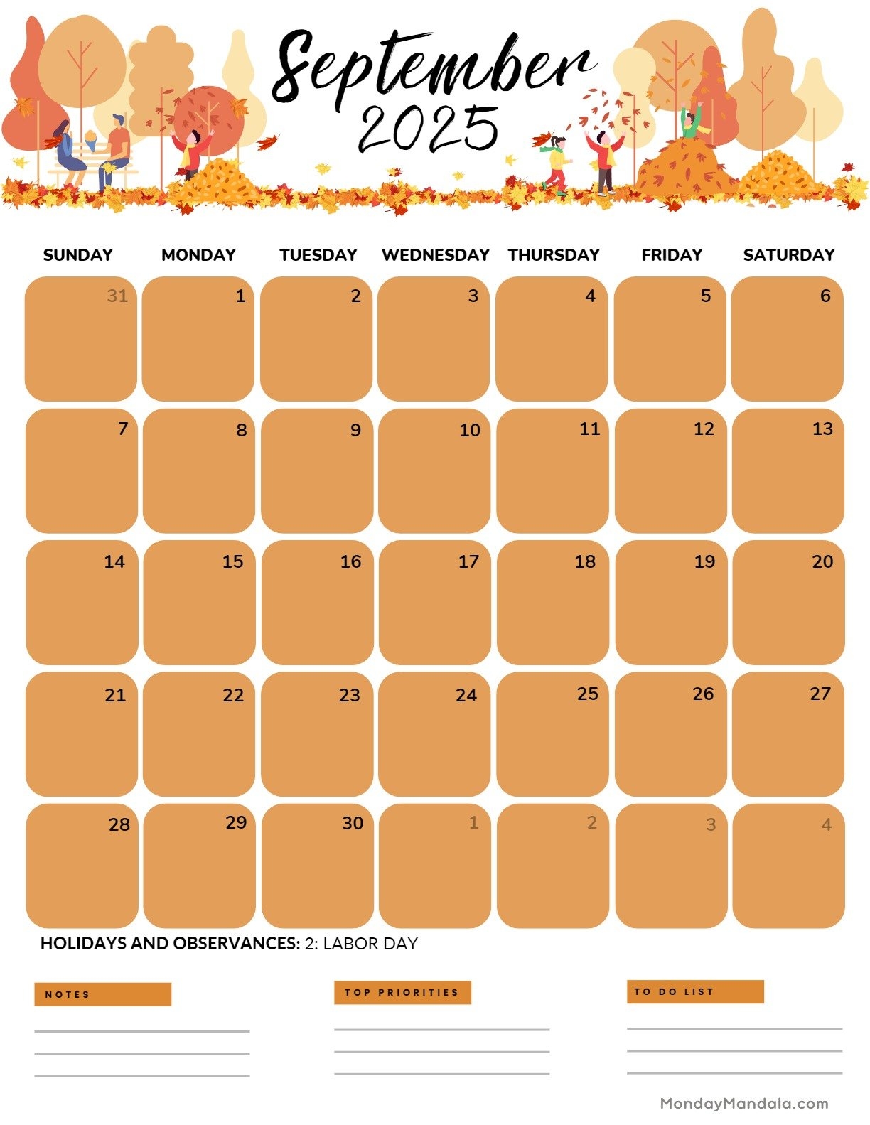 September 2025 Calendar 52 Free PDF Printables 