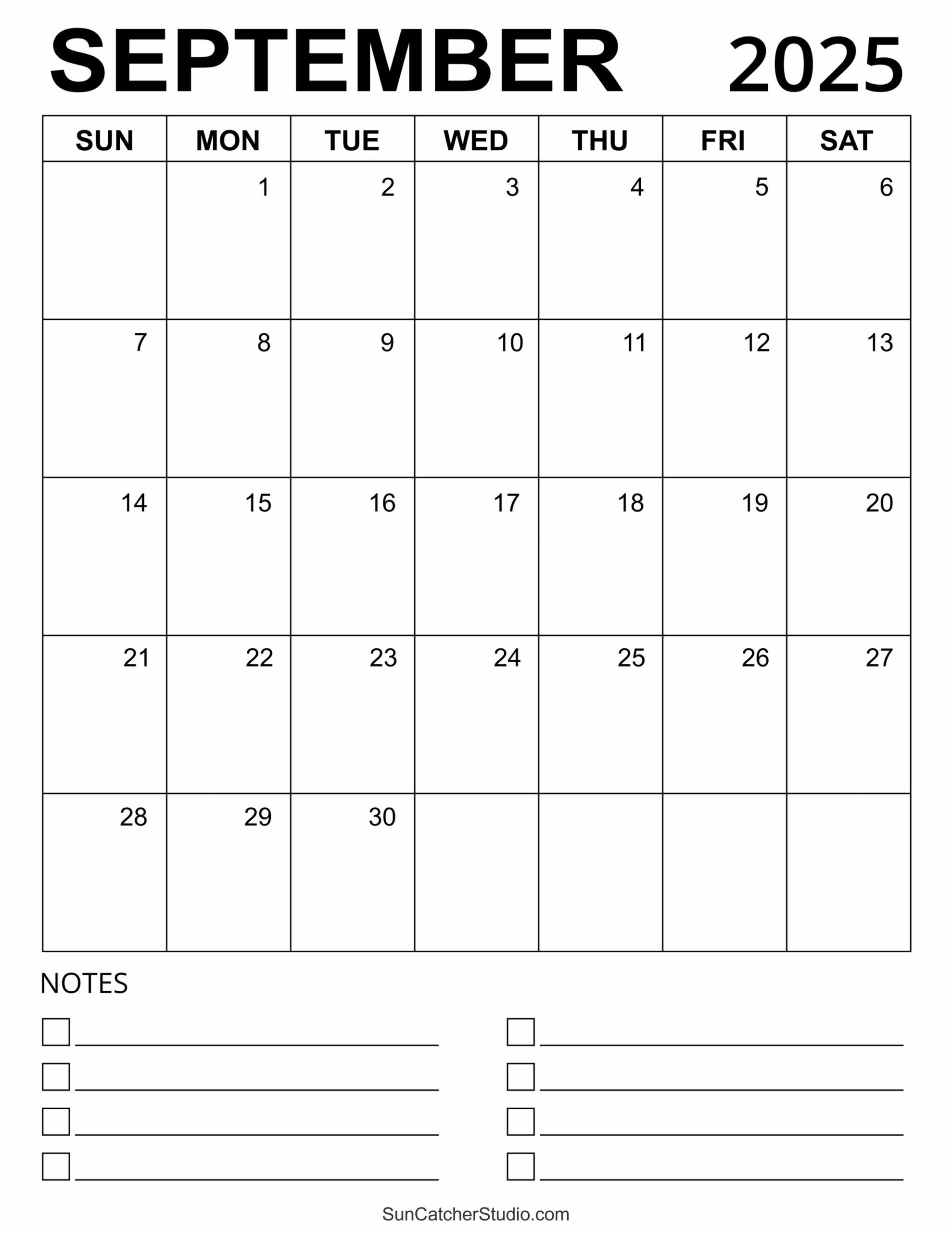 September 2025 Calendar Free Printable Free Printables 