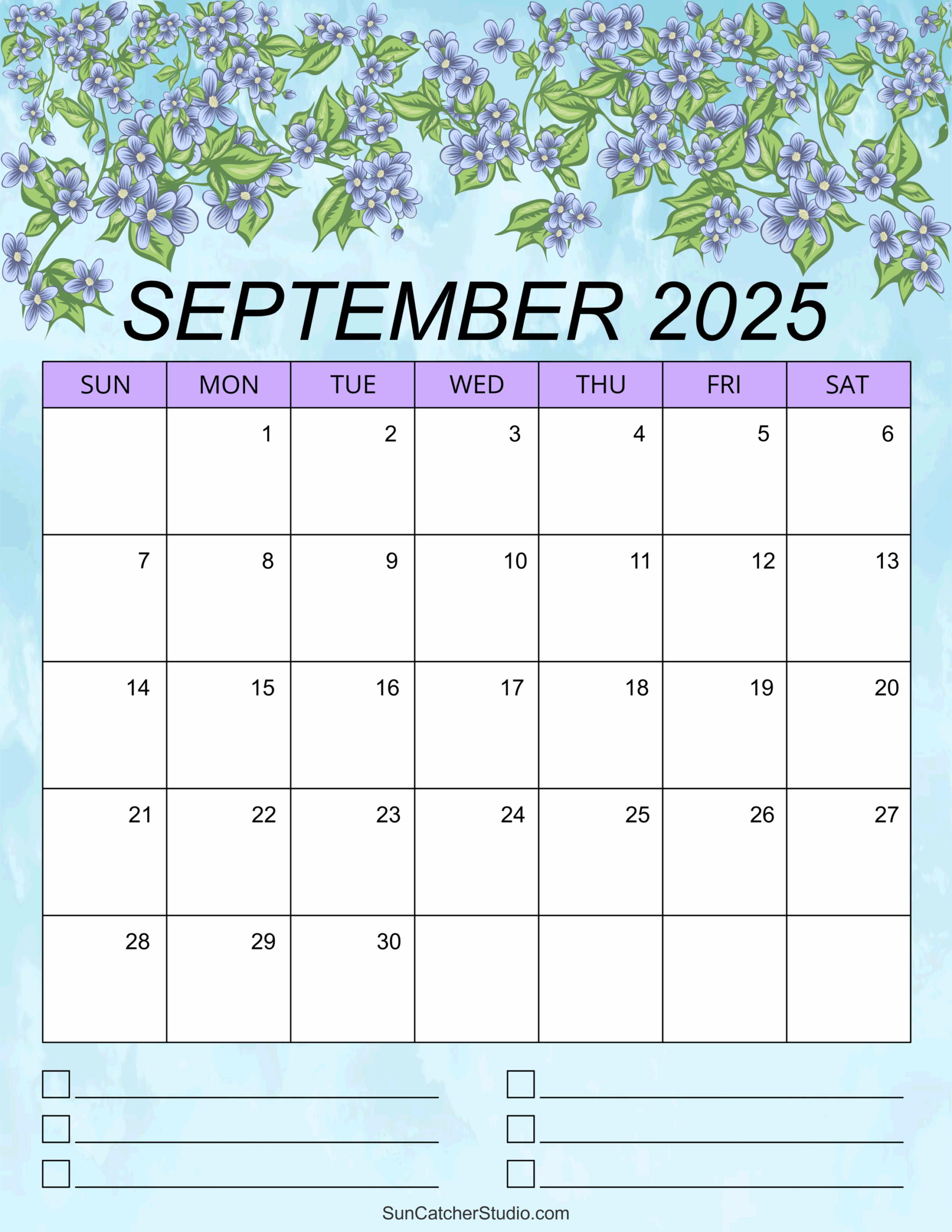 Daily Calendar September 2025