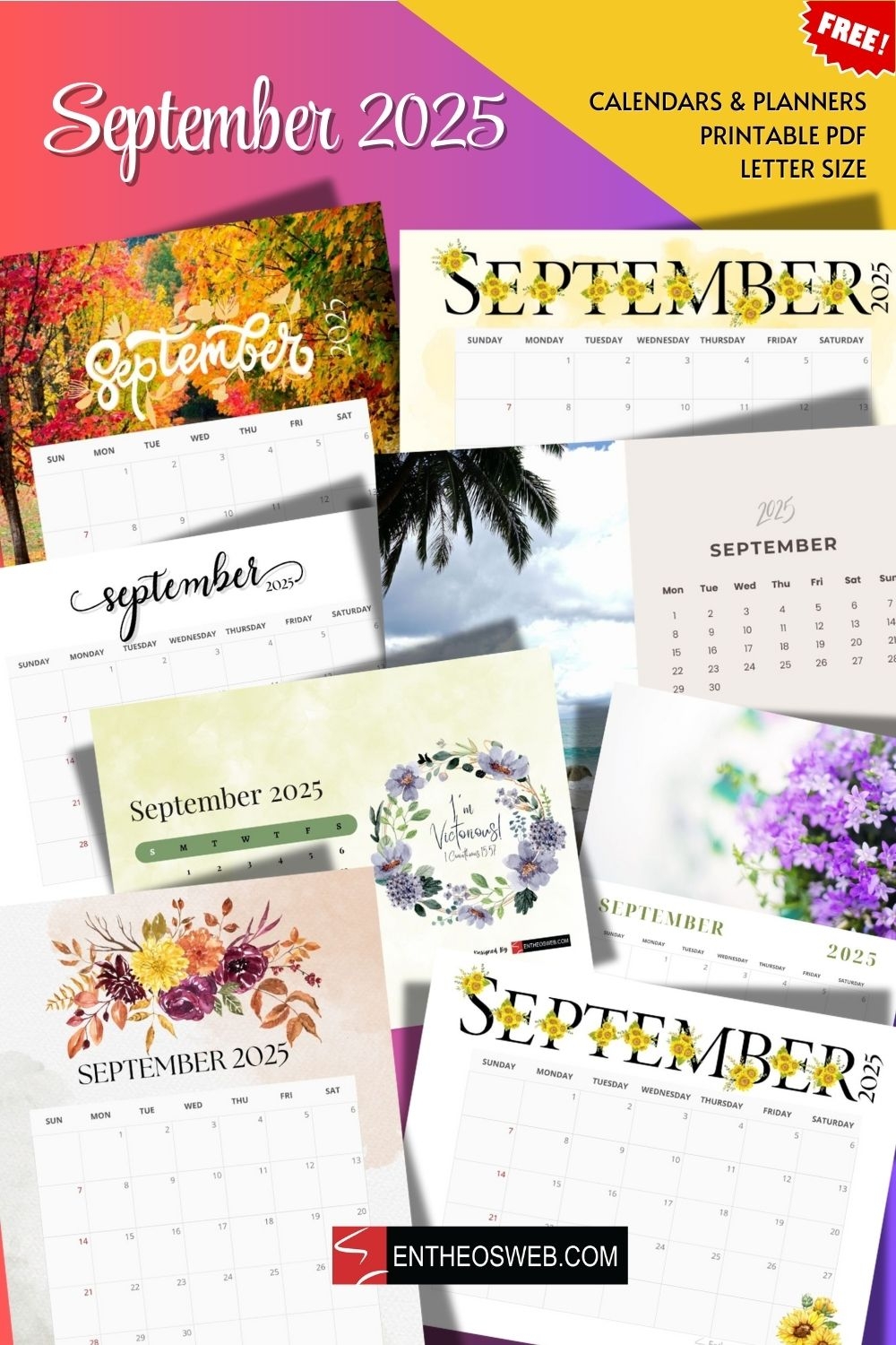 September 2025 Calendar Printables EntheosWeb