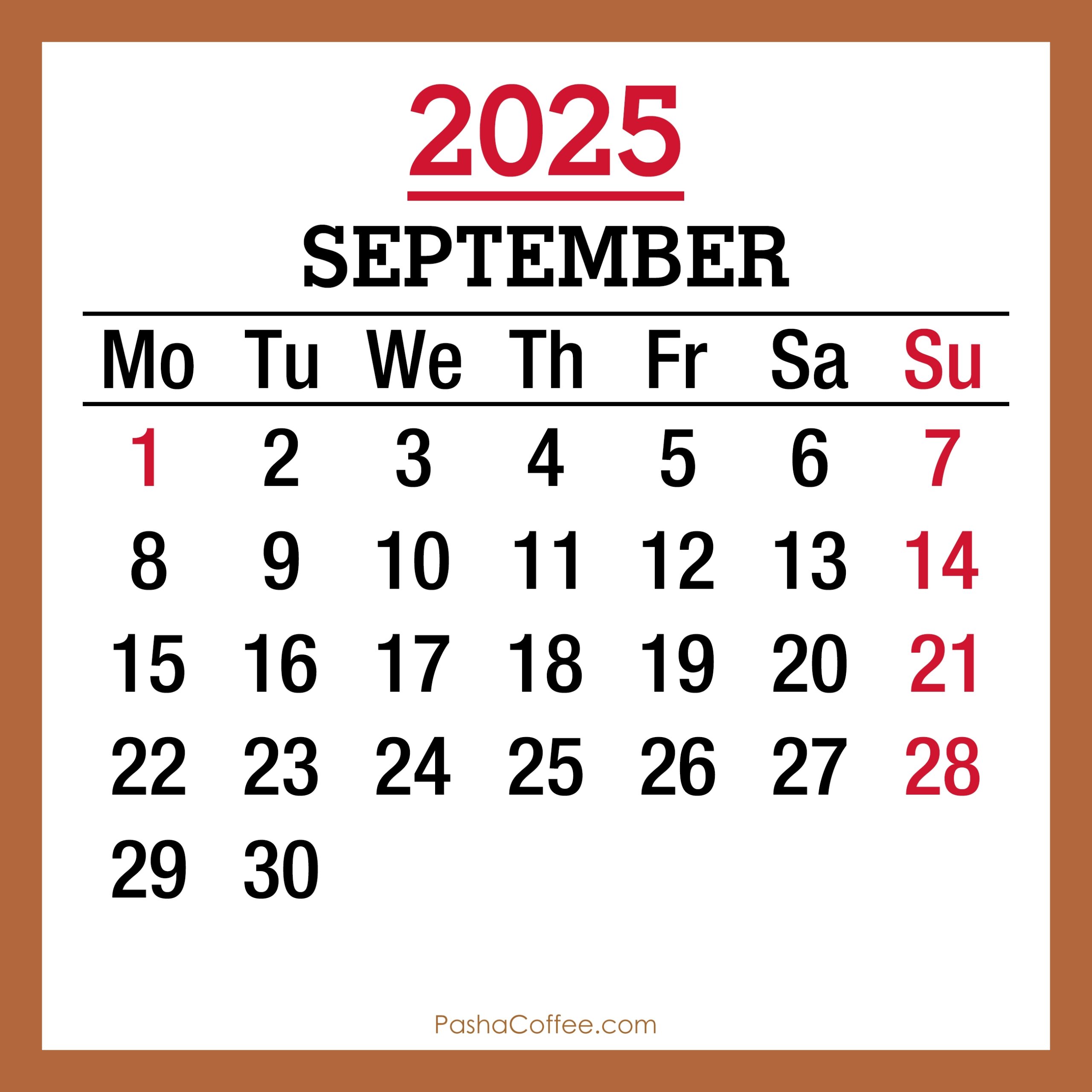 September 2025 Calendar Holiday