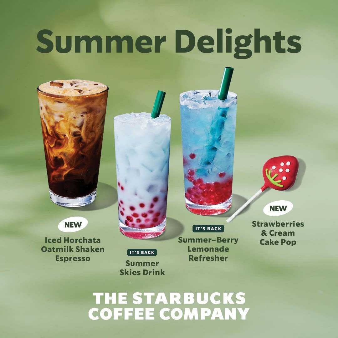 Starbucks Says Summer Delights Await In Latest Menu Update