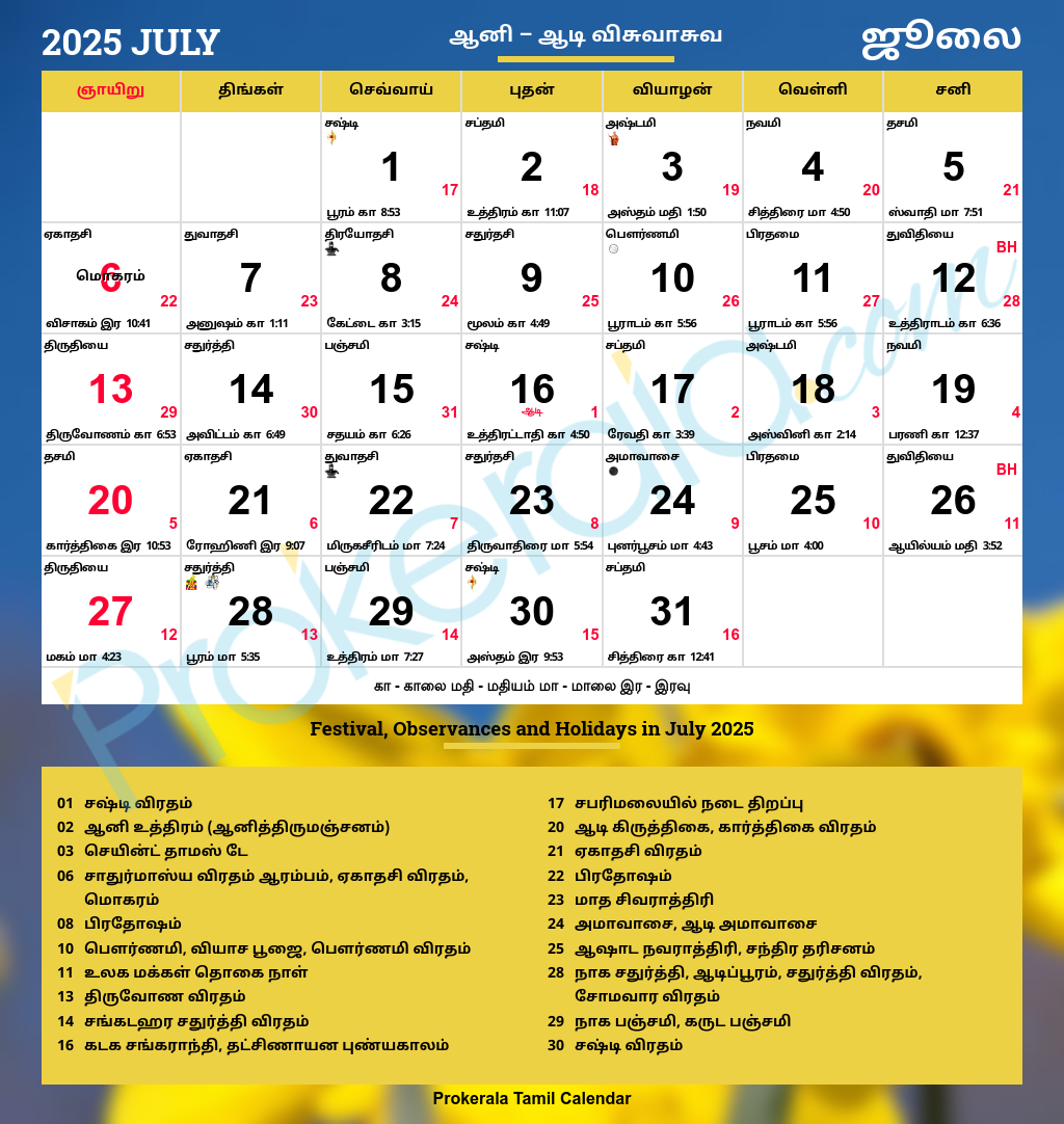Auspicious Days In December 2025 Tamil Calendar